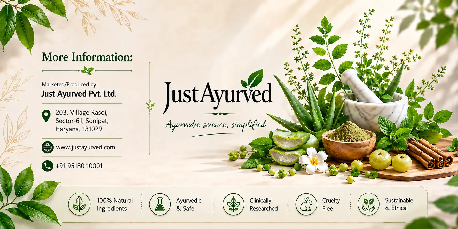 Moringa Superfood Tablet information banner