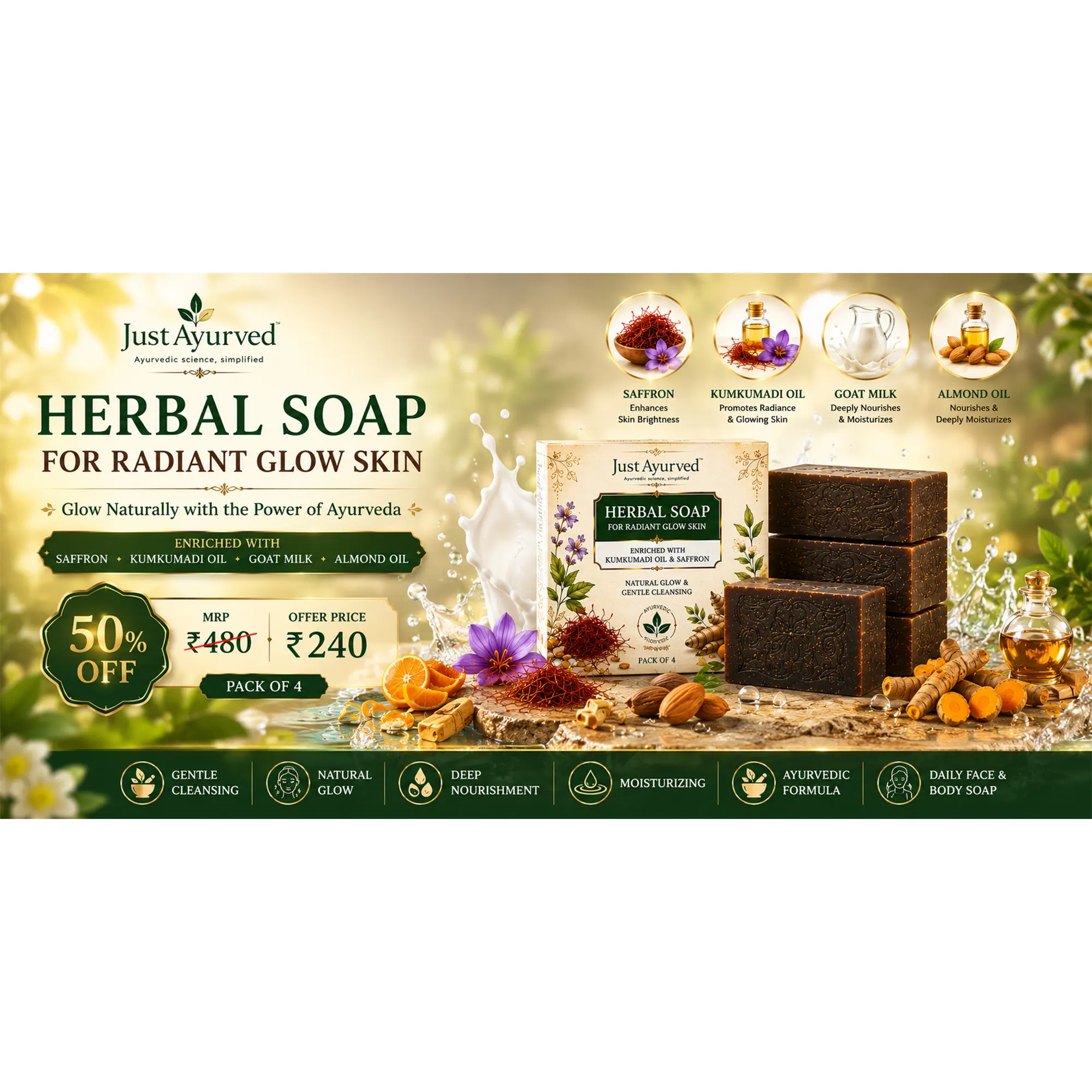 Just Ayurved Herbal Soap